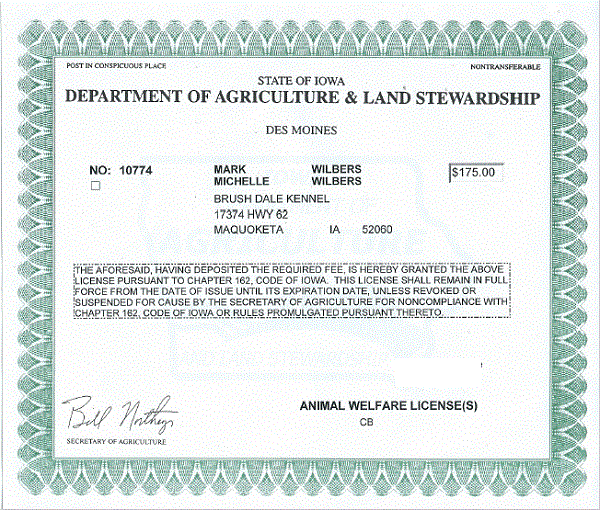 Iowa Breeder License